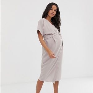 ASOS DESIGN Maternity wrap midi dress